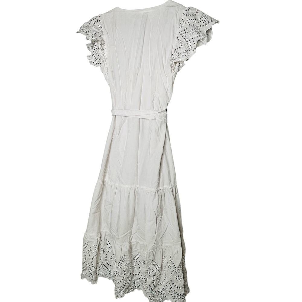 Rails White Lace Cutout Flutter Sleeves Cotton Bl… - image 5